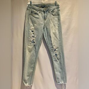 Universal Thread Distressed Mid-Rise Boyfriend Jeans, size 00/24